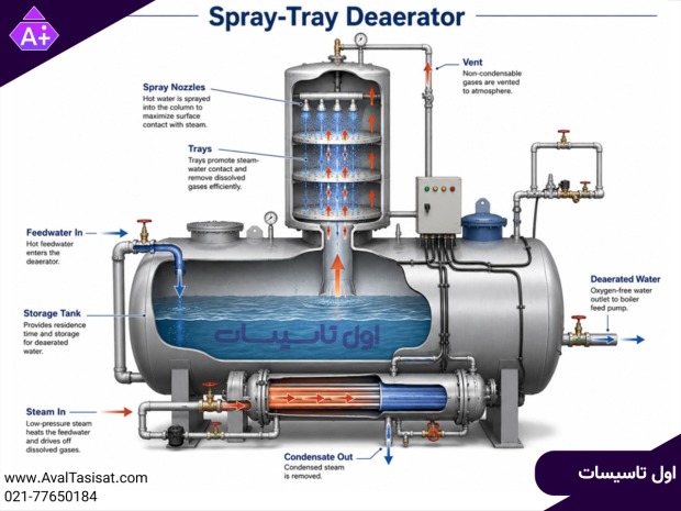شماتیک برش‌خورده دی اریتور ترکیبی Spray-Tray